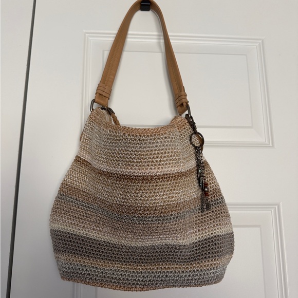 The Sak Sequoia Hobo Bag - Tan and Cream Stripes - Picture 2 of 12